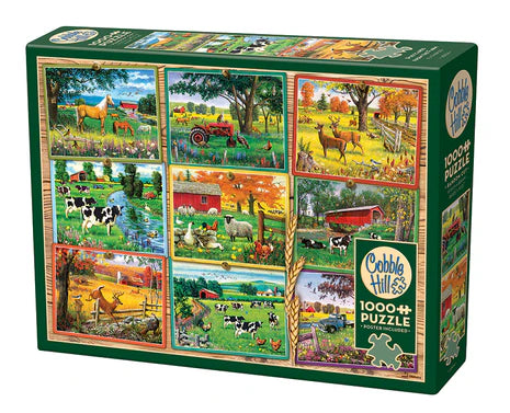 Outset Postcards From The Farm 1000 Piece Puzzle