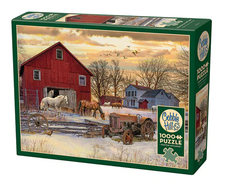 Cobble Hill Winter on the Farm 1000 Piece Puzzle