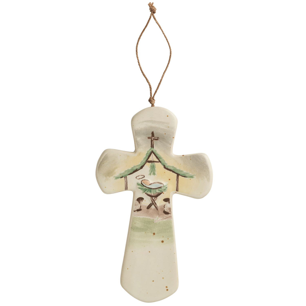 Mudpie Ceramic Cross Ornaments