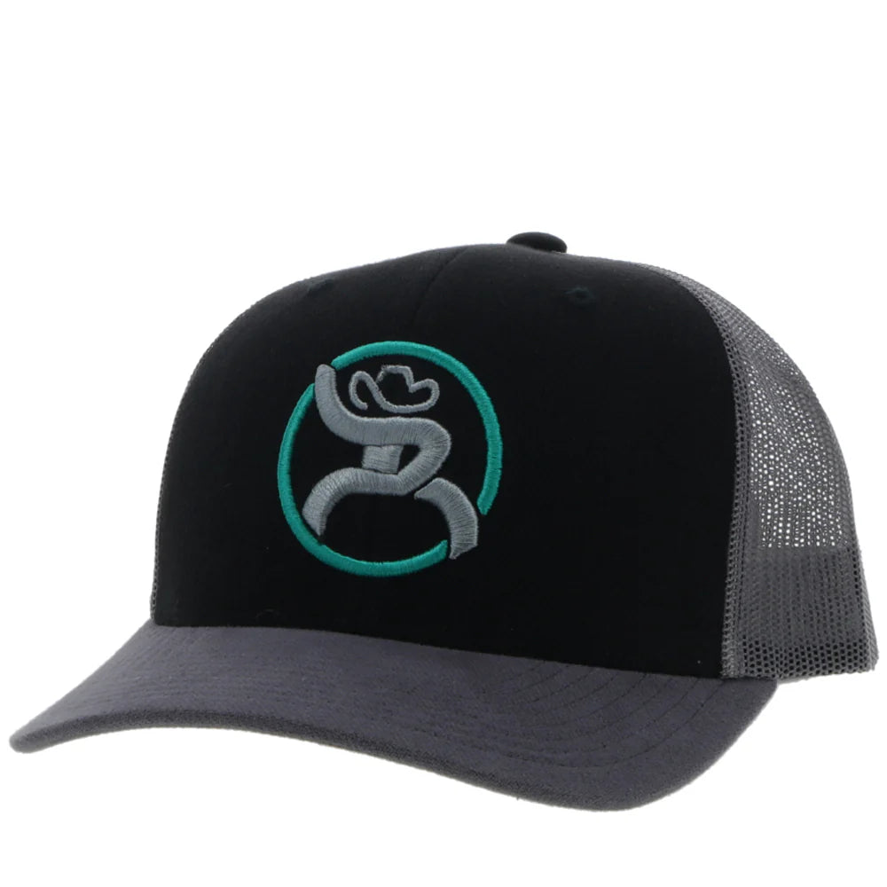 Hooey Roughy 2.0 Black/Grey Turquoise Logo