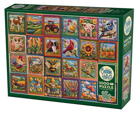 Cobble Hill Country Life Crochet 1000 Piece Puzzle
