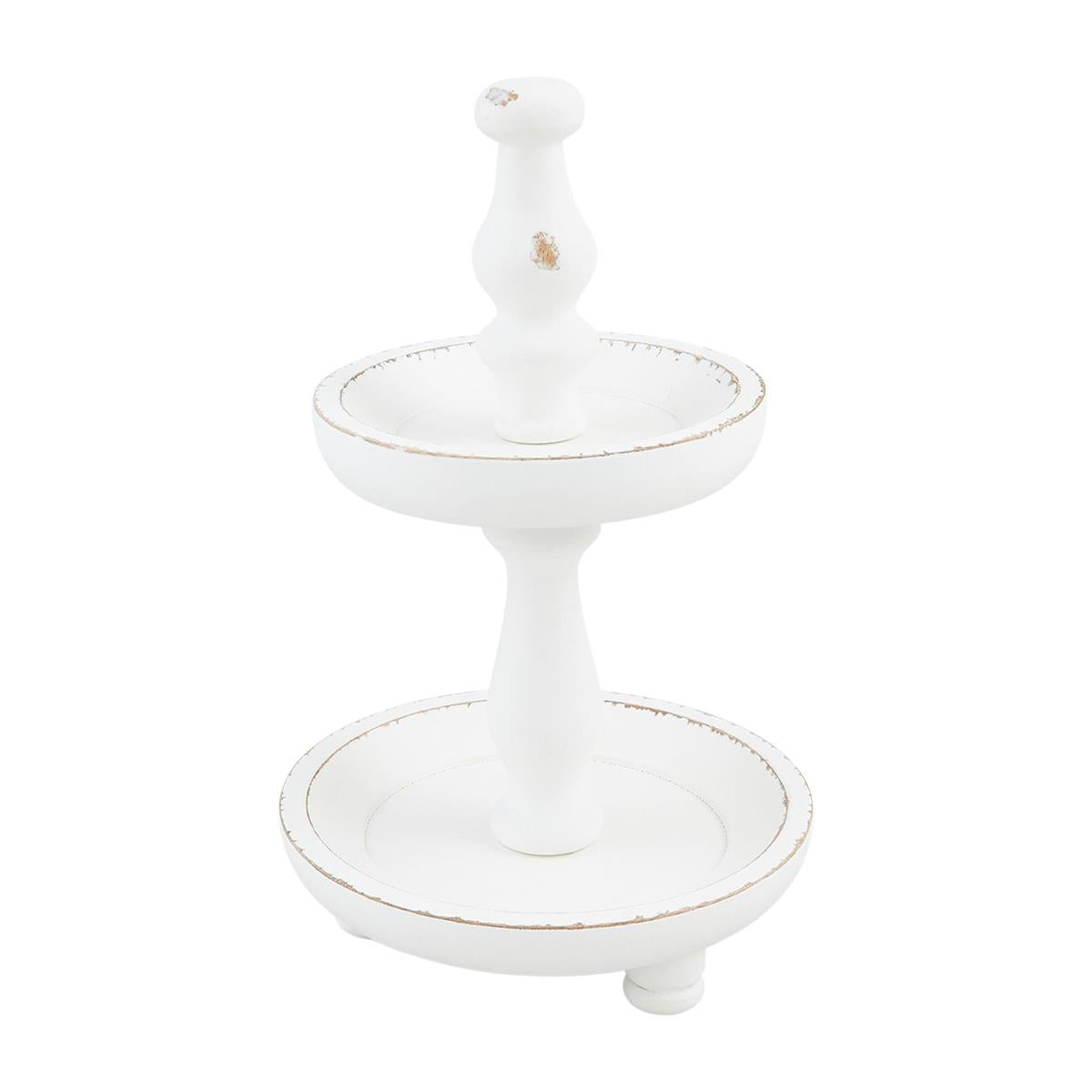 Mudpie White Tiered Server