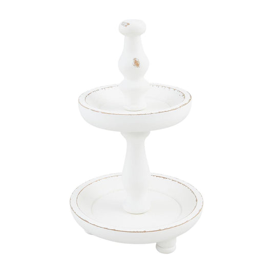 Mudpie White Tiered Server