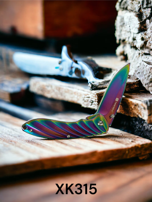 Twisted X Textured Rainbow Knife