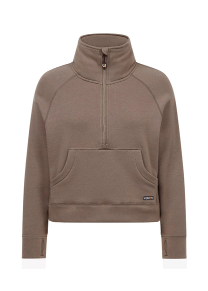 Kerrits Etched Equine Half Zip Sweatshirt Mink