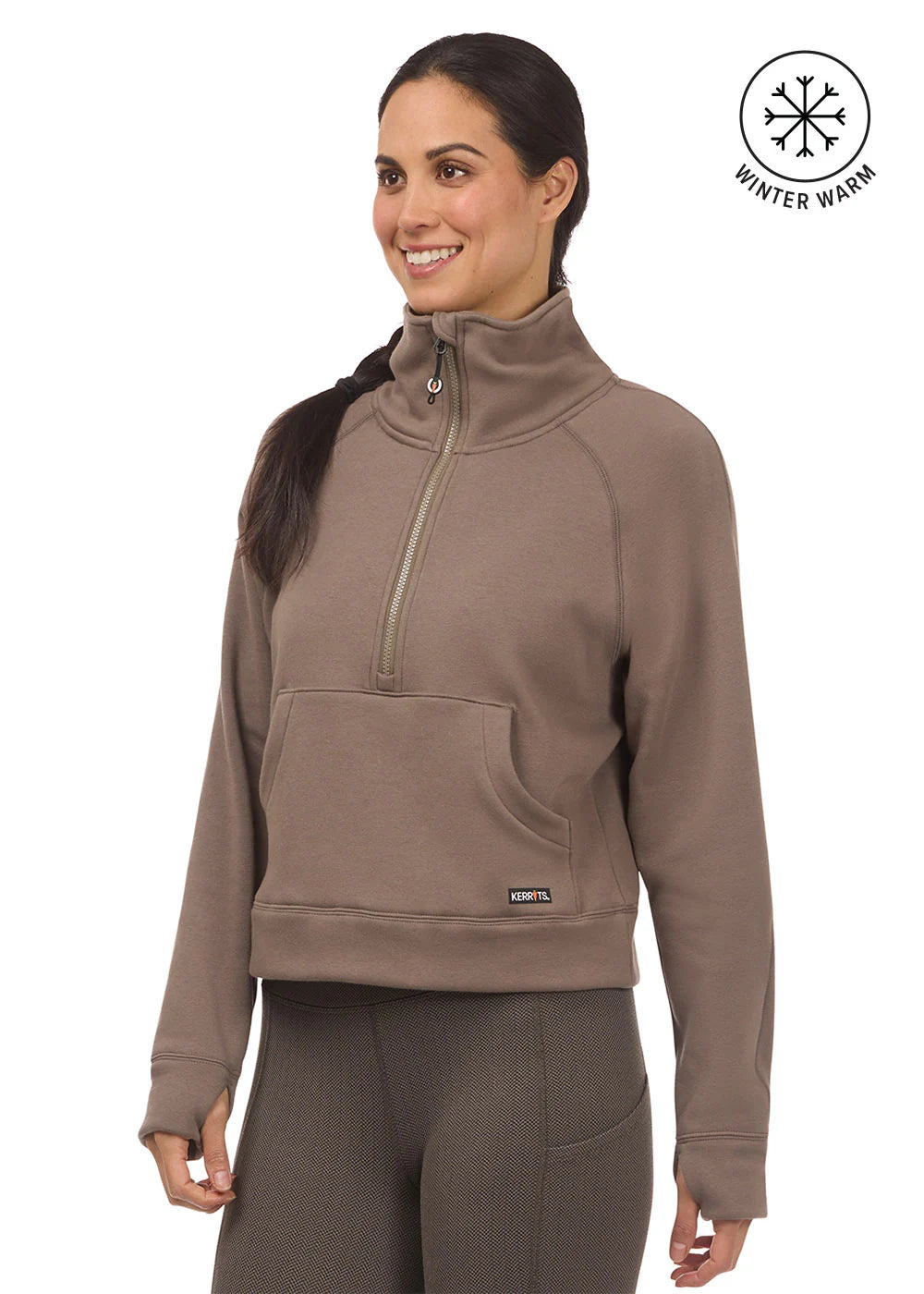 Kerrits Etched Equine Half Zip Sweatshirt Mink