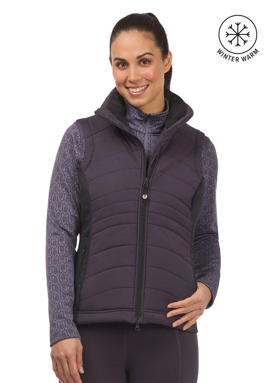 Kerrits Counterbalance Quilted Vest Plumnoir