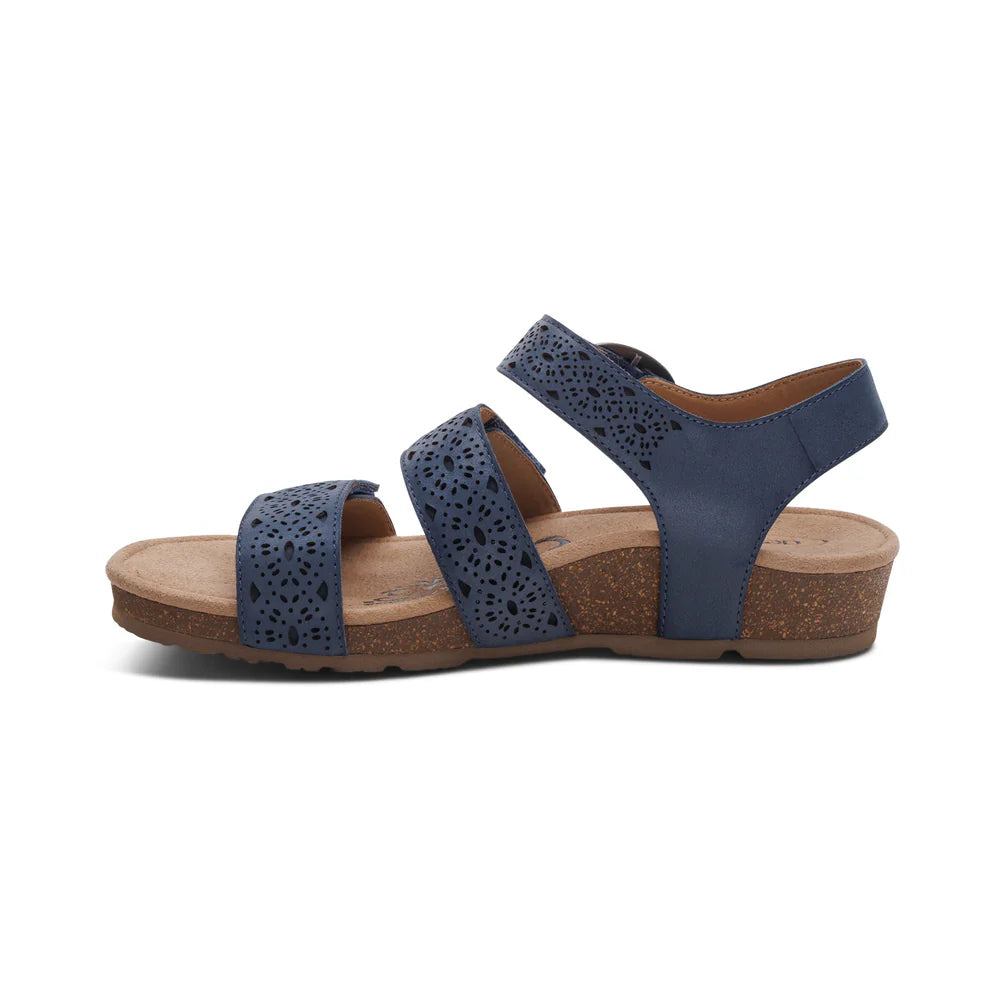 Aetrex Lilly Cutout Navy