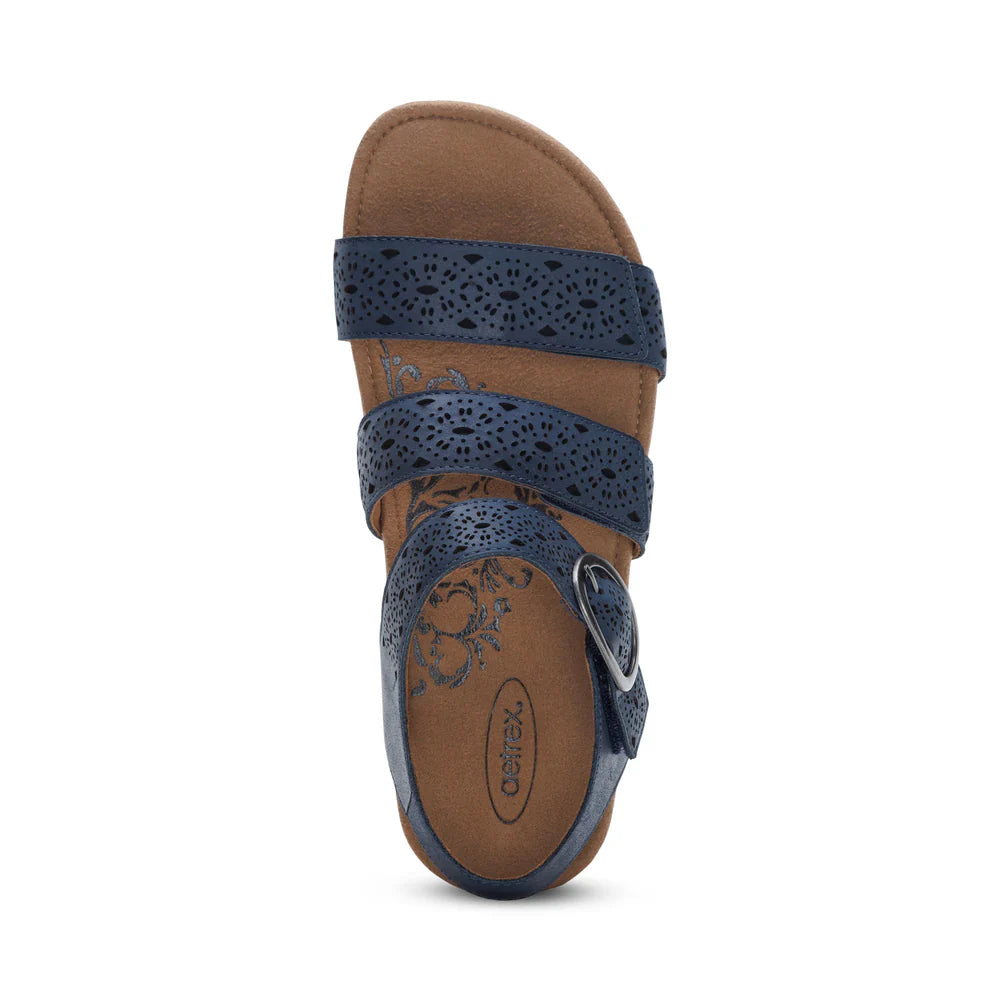 Aetrex Lilly Cutout Navy