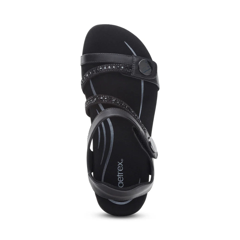 Aetrex Jess Black Sparkle
