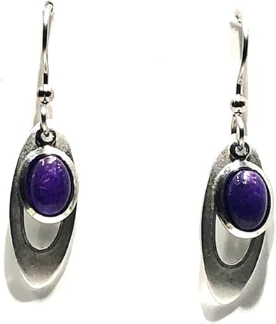 Silver Forest Earring Silver Open Oval with Stone