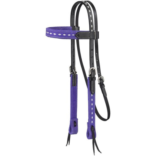 Tough 1 Buckstitch Suede Browband Headstall