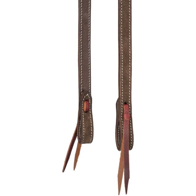 Tough 1 Plain Leather Browband Headstall Dark Roughout