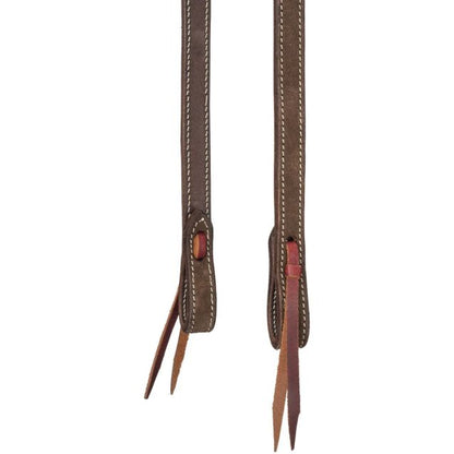 Tough 1 Plain Leather Browband Headstall Dark Roughout