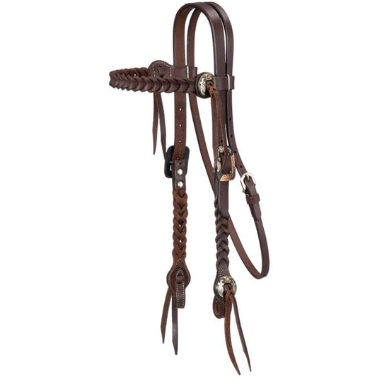 Tough 1 Braided Harness Leather Brow Headstall
