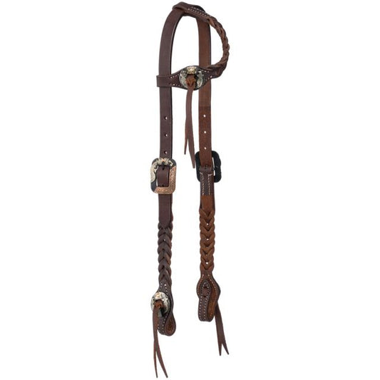 Tough 1 Braided Harness Leather Single Ear Headstall