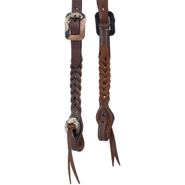 Tough 1 Braided Harness Leather Single Ear Headstall
