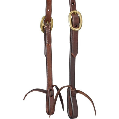 Tough 1 Mini Harness Leather Browband Headstall with Tie Ends