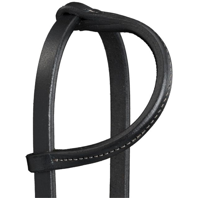 Royal King Harness Leather Ear Headstall with Quick Change Ends Black