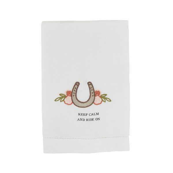 Mudpie Horse Embroidery Towels