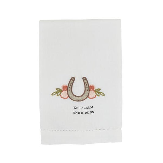 Mudpie Horse Embroidery Towels