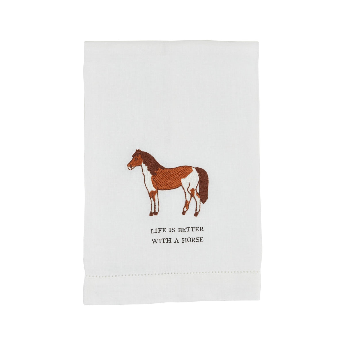 Mudpie Horse Embroidery Towels