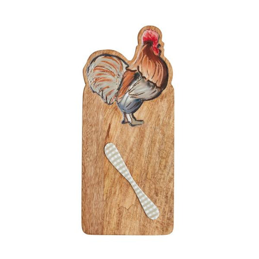 Mudpie Chicken Enamel Wood Board Set
