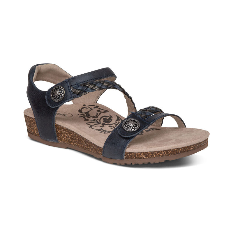 Aetrex Jillian Q Braid Navy