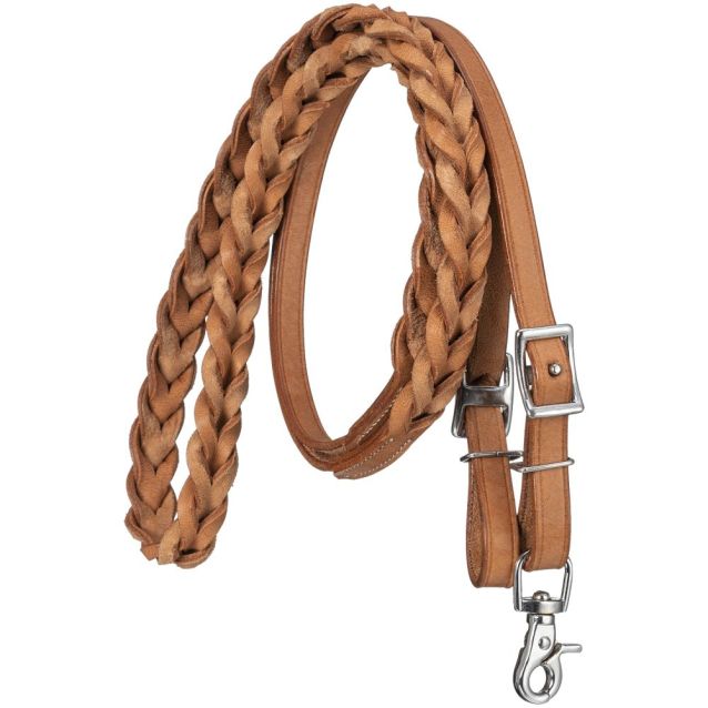 Tough 1 Braided Leather Roper Reins