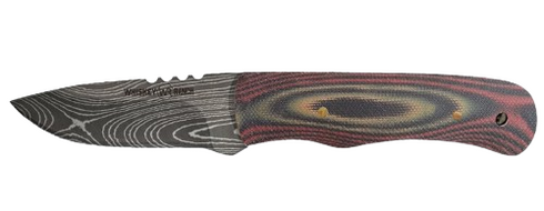 Whiskey Bent G10 Damascus Desert Sand Skinner