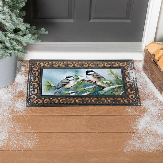 Evergreen Winter Chickadee Friends Sassafras Switch Mat