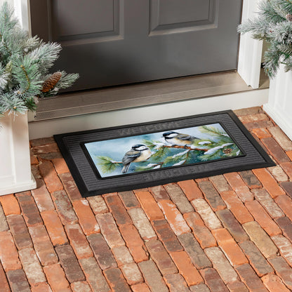 Evergreen Winter Chickadee Friends Sassafras Switch Mat