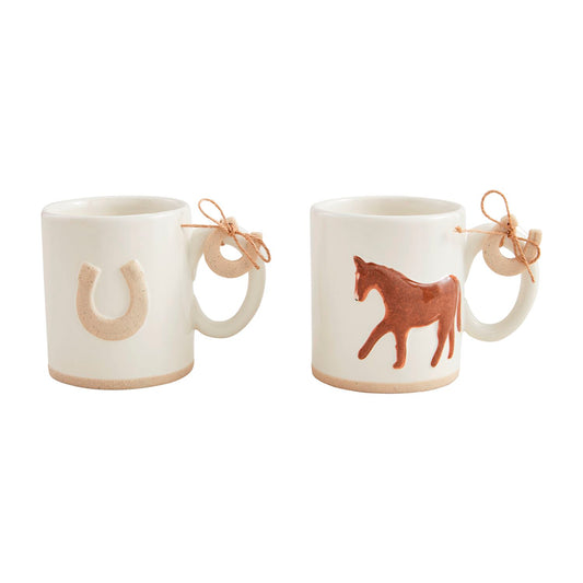 Mudpie Farm Horse & Horseshoe Mug