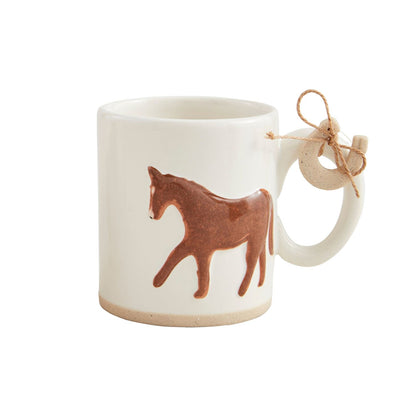 Mudpie Farm Horse & Horseshoe Mug