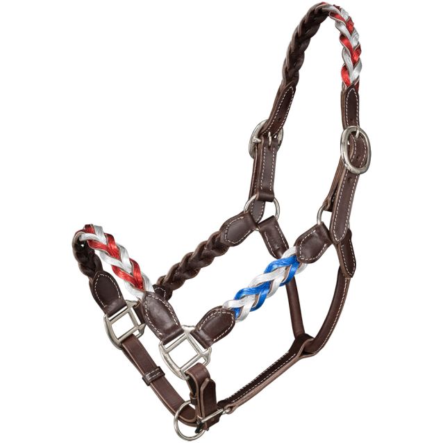 Tough 1 Patriotic Braided Leather Halter