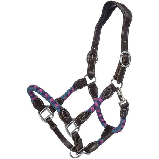 Tough 1 Wool String Leather Halter