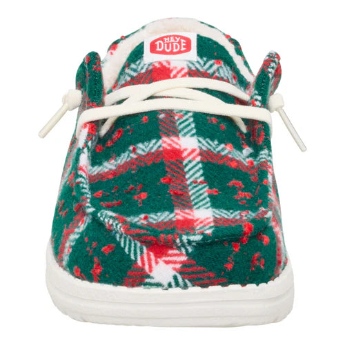 Hey Dude Wendy Confetti Plaid Cozy Red/Green/Multi