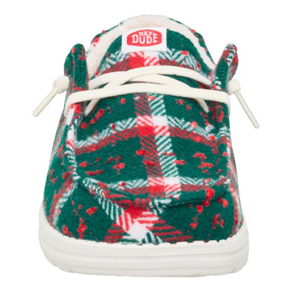Hey Dude Wendy Confetti Plaid Cozy Red/Green/Multi