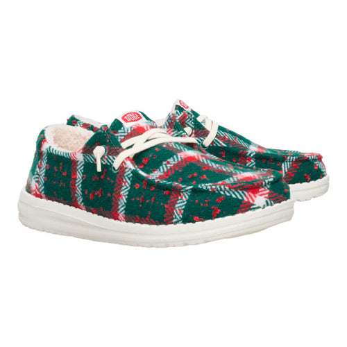 Hey Dude Wendy Confetti Plaid Cozy Red/Green/Multi