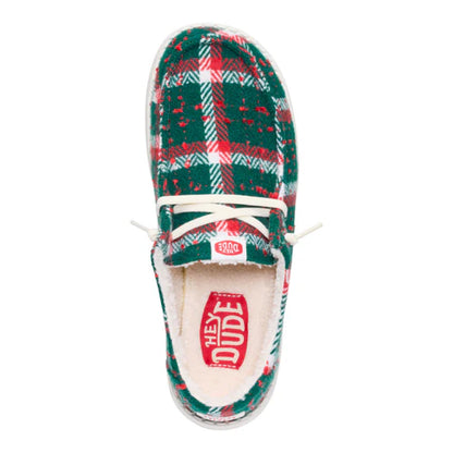 Hey Dude Wendy Confetti Plaid Cozy Red/Green/Multi