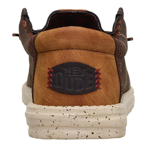 Hey Dude Wally Funk Western Stitch Argan Brown/Multi