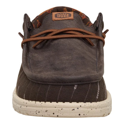 Hey Dude Wally Funk Western Stitch Argan Brown/Multi
