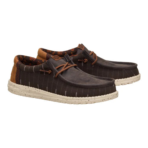 Hey Dude Wally Funk Western Stitch Argan Brown/Multi
