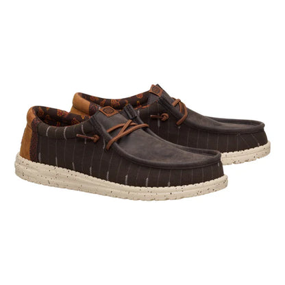 Hey Dude Wally Funk Western Stitch Argan Brown/Multi