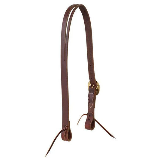 Weaver Working Tack Single-Ply Headstall with Tie Ends 1" Split Ear Brass