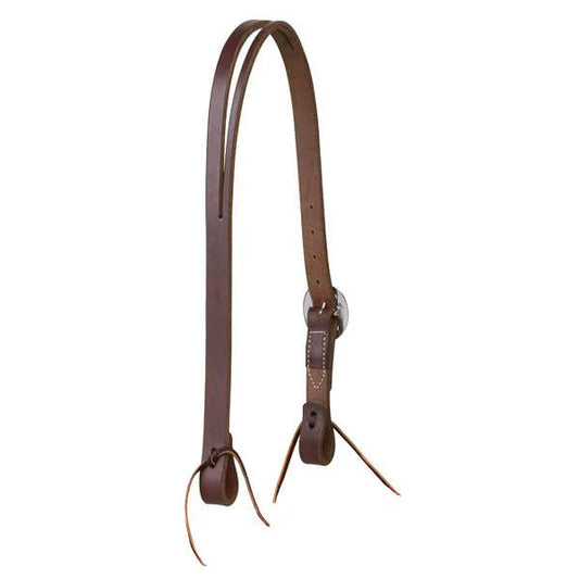 Weaver Working Tack Single-Ply Headstall with Tie Ends 1" Split Ear Stainless Steel