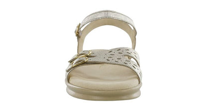 SAS Duo Quarter Strap Sandal Gold Linen