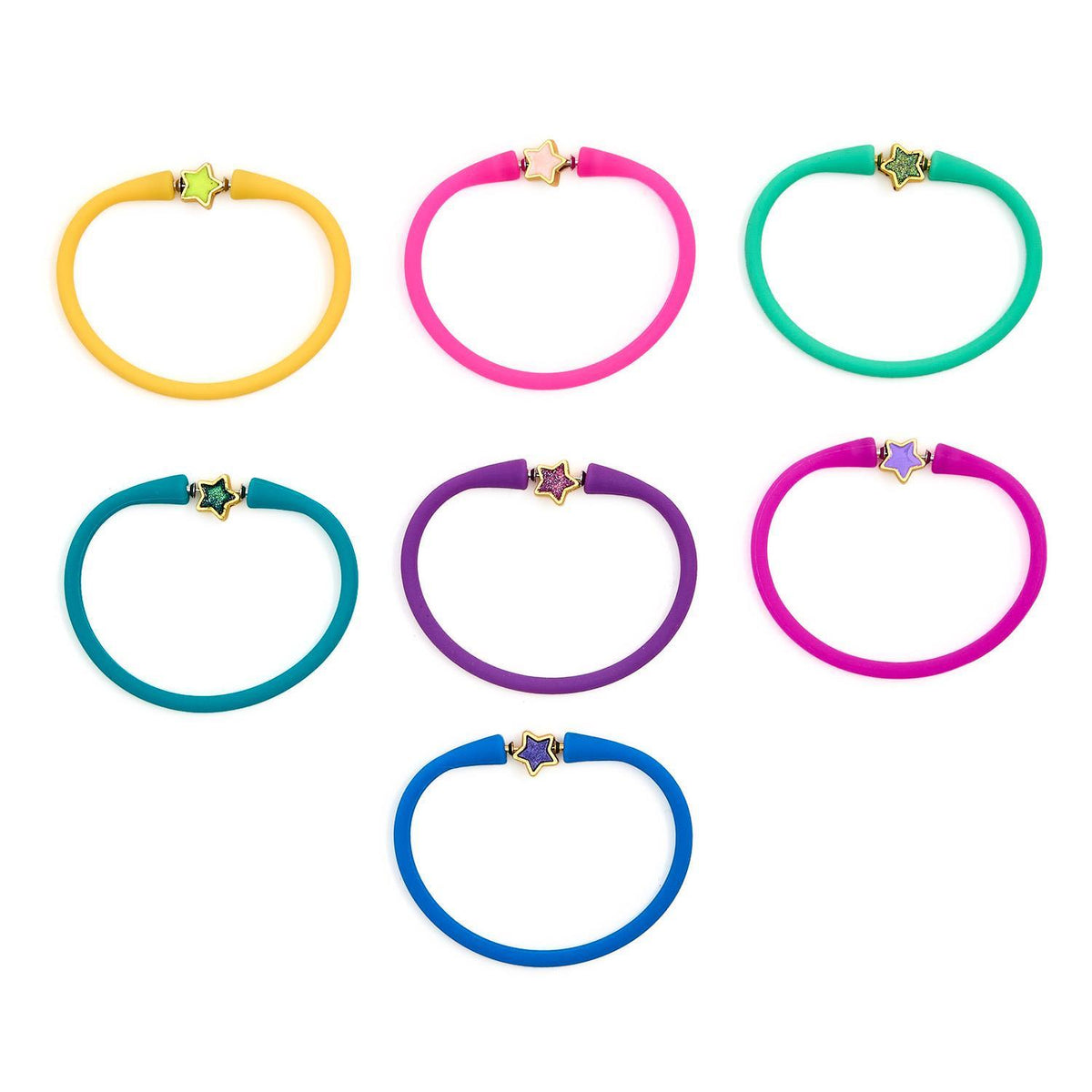 Two's Company Star Charm Silicone Bracelet