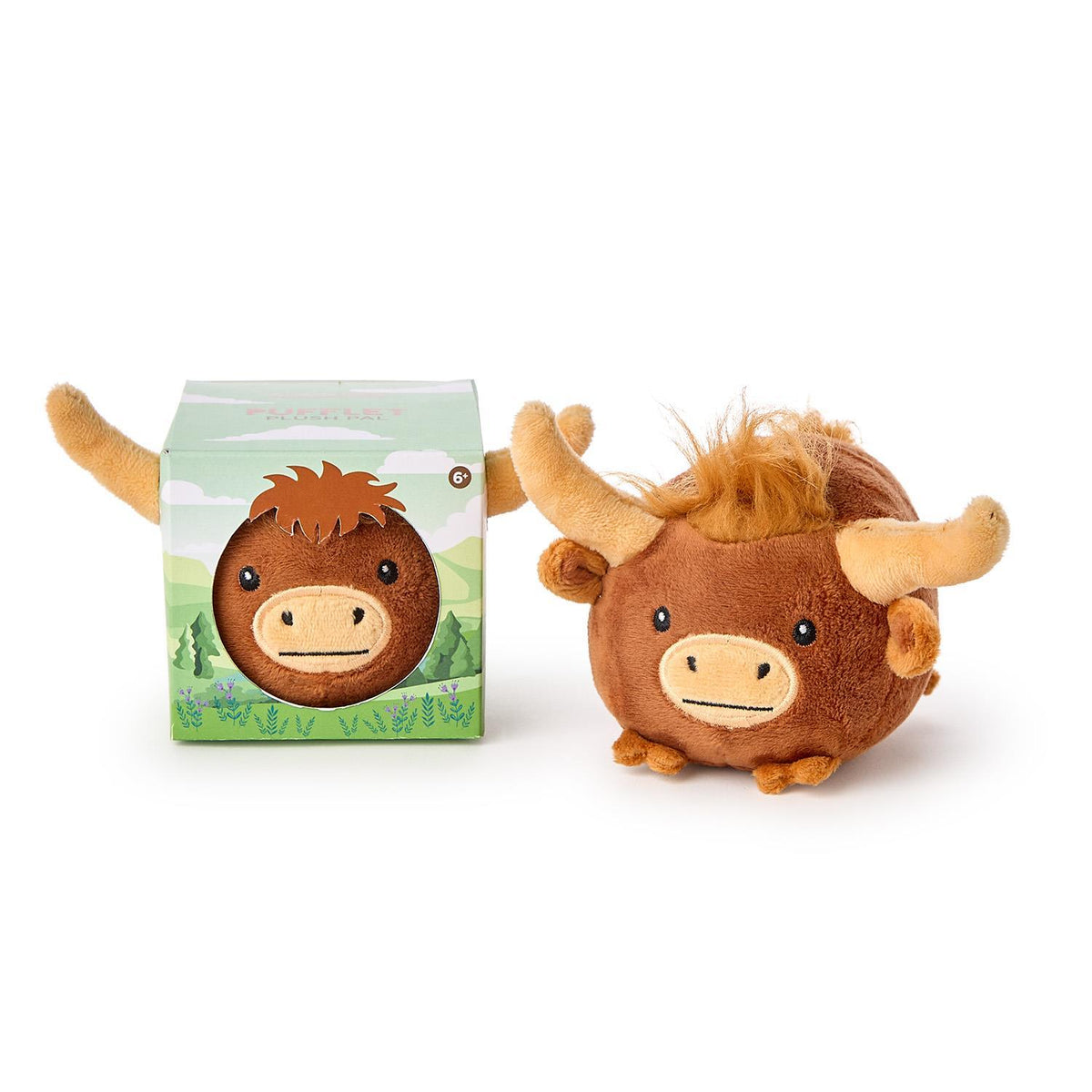 Two's Company Pufflet Plush Pal Thomas The Highland Cow