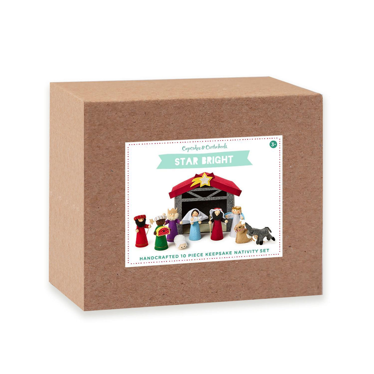 Two's Co 10 Piece Handcrafted Felt Nativity Set